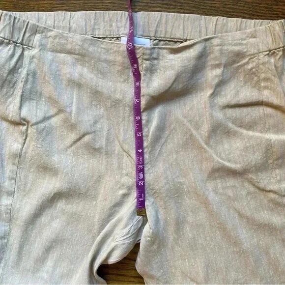 J. Jill ankle pants linen stretch medium tall beige pull on - Picture 10 of 12